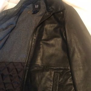 Gap Genuine Black Leather Jacket EXCELLENT cond